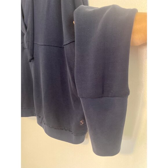 As Revival Navy Blue Oversized Slouchy Hoodie With Drawstrings Women’s L - Picture 2 of 6